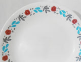 ❤️ Corelle NORDIC BLOOM 8.5" LUNCH PLATE Ansa Wildflowers Floral Rasberry Teal Gray