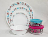 ❤️ Corelle NORDIC BLOOM 10.25" DINNER PLATE Ansa Wildflowers Floral Rasberry Teal Gray