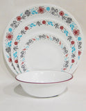 ❤️ Corelle NORDIC BLOOM 10.25" DINNER PLATE Ansa Wildflowers Floral Rasberry Teal Gray