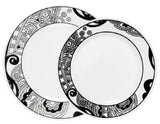 *NEW Corelle Vive NOUVEAU Choose: DINNER or LUNCH PLATE Black Grey White Paisley