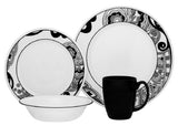 *NEW Corelle Vive NOUVEAU Choose: DINNER or LUNCH PLATE Black Grey White Paisley