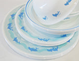 *NEW Corelle OCEAN DANCE Choice: DINNER or LUNCH PLATE Sea Blue Playful Dolphins