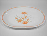 ❤️ Corelle PEACH FLORAL 12 x 10 SERVING PLATTER Meat Plate Tray Entree *Pastel Blossoms