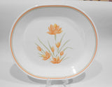 ❤️ Corelle PEACH FLORAL 12 x 10 SERVING PLATTER Meat Plate Tray Entree *Pastel Blossoms