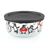 ❤️ PYREX 4 Cup CHRISTMAS Storage Bowl U-PICK:  GNOME ELF or JUST CHILLIN' PENGUINS