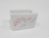 ❤️ Corelle PINK TRIO Stoneware SUGAR PACKET Sweetener HOLDER *Pink Peach Blue Floral