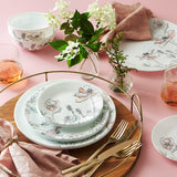 NEW 16-pc CORELLE Signature POPPY PRINT Dinnerware Set *Pale Pink & White Floral