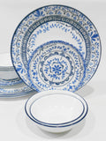 ❤️ NEW 16-pc Corelle PORTOFINO Dinnerware Set w/10-oz Dessert Bowls *Italian Blue Tiles