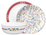 Corelle PRAIRIE GARDEN 16-oz SOUP Cereal BOWL **Choose: RED or GRAY Floral Motif