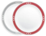 Corelle PRAIRIE GARDEN 10 1/4" DINNER PLATE **Choose: RED or GRAY Framed Rim