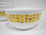 ❤️ NEW 1 Corelle PRECIOUS COLORS 28-oz SOUP BOWL Mosaic Tiles AMBER Yellow Gold