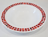 1 Corelle PRECIOUS COLORS 28-oz RUBY RED 10 3/4 ENTREE BOWL Pasta *MOSAIC TILES
