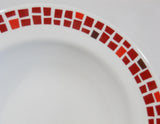 1 Corelle PRECIOUS COLORS 28-oz RUBY RED 10 3/4 ENTREE BOWL Pasta *MOSAIC TILES