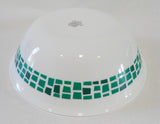 1 Corelle PRECIOUS COLORS 1-Qt SERVING BOWL Vegetable Mosaic Tiles EMERALD GREEN