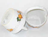 Ceramic PUMPKIN & VINES Thanksgiving Fall Harvest GIFT BASKET 6 3/4" x 3 3/4"
