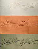 4-pk PUMPKIN HARVEST Laser Cut 17x17 DINNER NAPKINS Choose: IVORY ORANGE or DILL GREEN
