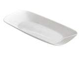 ❤️ 1 Corelle PURE WHITE Winter 10x5 APPETIZER TRAY Serving Platter Oblong Fish Plate