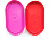8300 PYREX Pro Storage 2 Cup DIVIDED VENT PLASTIC COVER Lid *Choice RED or PINK