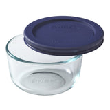 ❤️ PYREX Simply Store 1 CUP ROUND Storage BOWL Red or Blue Cover Storage Crafts