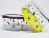 PYREX 7 Cup BEE HAPPY Storage Bowl *Choose: YELLOW or BLACK Hearts Spring Honeybees