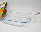 ❤️ 2-pc PYREX LITTLES 28-oz Single-Serve Glass BAKEWARE Set **Toaster Oven Size