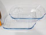 ❤️ 2-pc PYREX LITTLES 28-oz Single-Serve Glass BAKEWARE Set **Toaster Oven Size