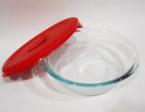 ❤️ PYREX Pro Deluxe OVAL 3.67 Cup STORAGE DISH & Vent COVER Poppy Red 8500