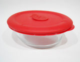 ❤️ PYREX Pro Deluxe OVAL 3.67 Cup STORAGE DISH & Vent COVER Poppy Red 8500