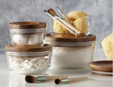 6-pc PYREX Glass Food Storage Container Set w/ WOODEN LIDS 1, 2, 4 Cup BOWLS Dry Goods, Crafts