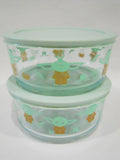 ❤️  2 Pyrex STAR WARS BABY YODA 4 Cup Storage Bowls MADALORIAN The Child Yumm & Snack