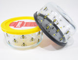 PYREX 4 Cup BEE HAPPY Storage Bowl *Choose: YELLOW or BLACK Hearts Honeybees Hive