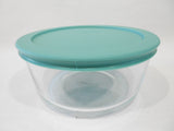 ❤️ PYREX 4 Cup Choose: DUSTY GREEN or AMP BLUE Storage Bowl & Plastic COVER 7201