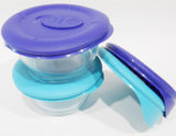 8200 PYREX PRO Storage 1.67 Cup ROUND Dish & Vented Cover Lid *TURQUOISE or BLUE