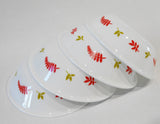 5-pc Corelle RAINFOREST Snack Set SERVING & 10-oz DESSERT BOWLS Red Orange Green