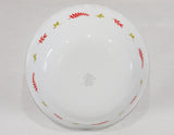 Corelle RAINFOREST 1-Qt SERVING BOWL Earth Red Orange Green Fern Leaves