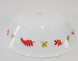 Corelle RAINFOREST 1-Qt SERVING BOWL Earth Red Orange Green Fern Leaves