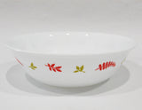 Corelle RAINFOREST 1-Qt SERVING BOWL Earth Red Orange Green Fern Leaves