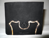 ❤️ REALTREE Black Leather RFID Bifold PASSCASE ID Card WALLET Camouflage Inlay