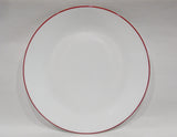 ❤️ 1 Corelle RED RIM DINNER PLATE 10.25" Christmas Holiday Deep Radiant Cherry