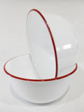 ❤️ 2 Red CORELLE 28-oz SUPER SOUP BOWLS Chili 6 1/4" Bright Radiant Brilliant Holiday