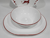 ❤️ 12-pc Corelle REINDEER Dinnerware Set BONUS 1-Qt Serving Bowl / Christmas Winter Holiday