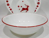 ❤️ 12-pc Corelle REINDEER Dinnerware Set BONUS 1-Qt Serving Bowl / Christmas Winter Holiday