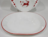 ❤️ 12-pc Corelle REINDEER Dinnerware Set BONUS 1-Qt Serving Bowl / Christmas Winter Holiday