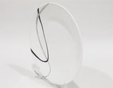 Corelle CITY RIBBON 8 1/2" LUNCH PLATE Grey Gray & Black Graceful Curved Ribands