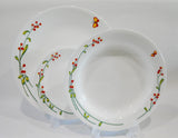 ❤️ 3-pc CORELLE by Corning SERENITY BUTTERFLY Dinner, Bread Plate & 15-oz Flat Rim Bowl
