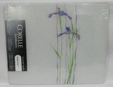 ❤️ Corelle SHADOW IRIS 15x12 COUNTER SAVER Tempered Glass Hot Plate Cutting Board