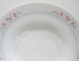 ❤️ NRM Corelle SILK BLOSSOMS 15-oz Flat Rim SOUP BOWL Pasta Floral Pink Gray