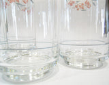 *NEW 4 Corelle SILK BLOSSOMS 14-oz GLASSES Iced Tea Cooler Tumblers *Pink Floral