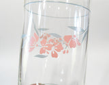 *NEW 6 Corelle SILK BLOSSOMS 14-oz GLASSES Iced Tea Cooler Tumblers *Pink Floral
