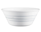 ❤️ 1 Corelle Signature SILVER STRANDS 21.5-oz SOUP Cereal BOWL *Crisscross Blue Gray Lines